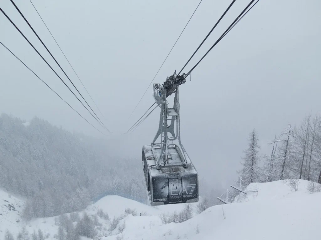 Vue de la station de ski Courmayeur